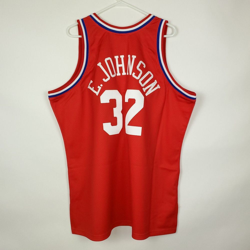 Magic Johnson Mitchell & Ness 2XL XXL Authentic NBA All-Star Jersey Red NWT - Picture 8 of 9